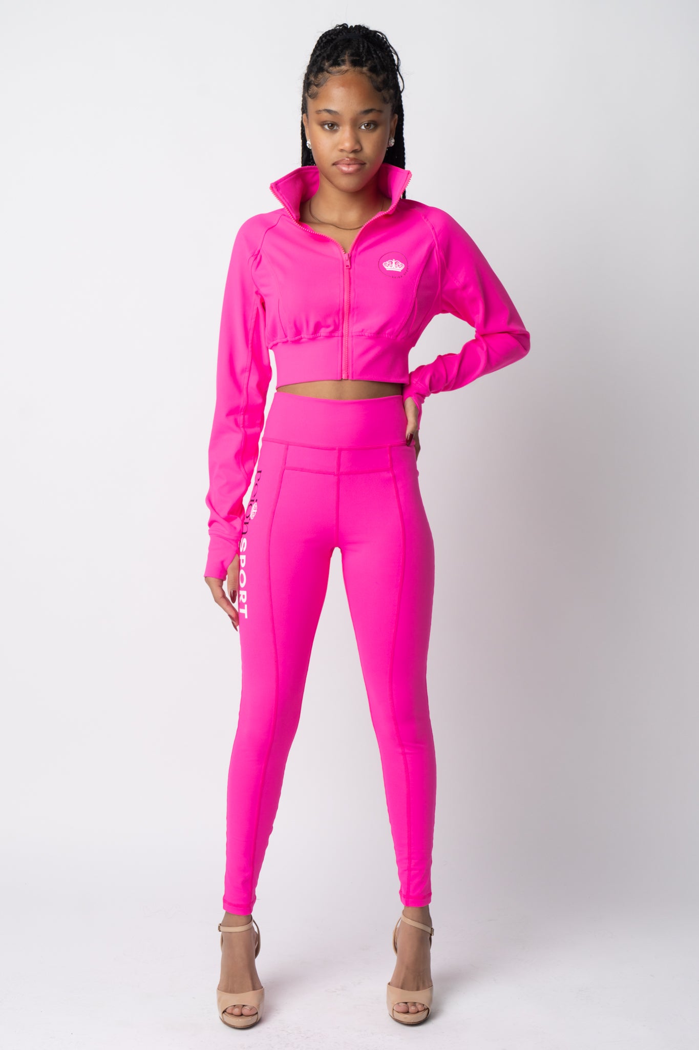 Women's REIGN Essentials Cropped Hot Pink Jacket