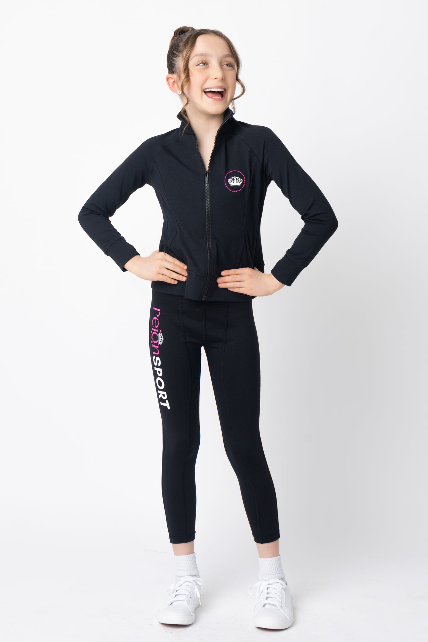 Youth REIGN Essentials Black Leggings